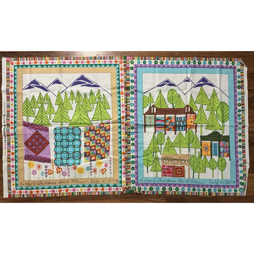 Pair Of Sisters Outdoor Quilt Show July 12, 2008 Fabric Quilt Panels